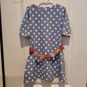 Love U Lots blue polka dot dress size 6x